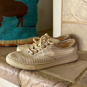UGG Australia Canvas Eyan Sneakers Grey/Cream Women’s 7